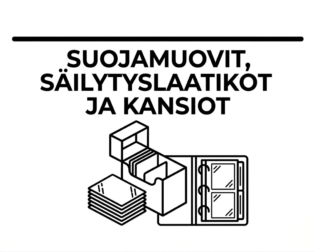 Suojamuovit ja säilytyslaatikot sekä kansiot