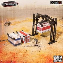 Crane and containers