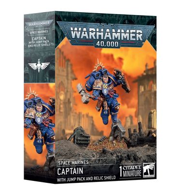 Space Marines Captain with Jump Pack and Relic Shield
