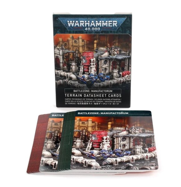 Warhammer 40K Battlezone : Manufactorum Terrain datasheet cards