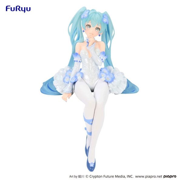 Hatsune Miku Noodle Stopper PVC Statue Miku Flower Fairy Nemophila 15 cm