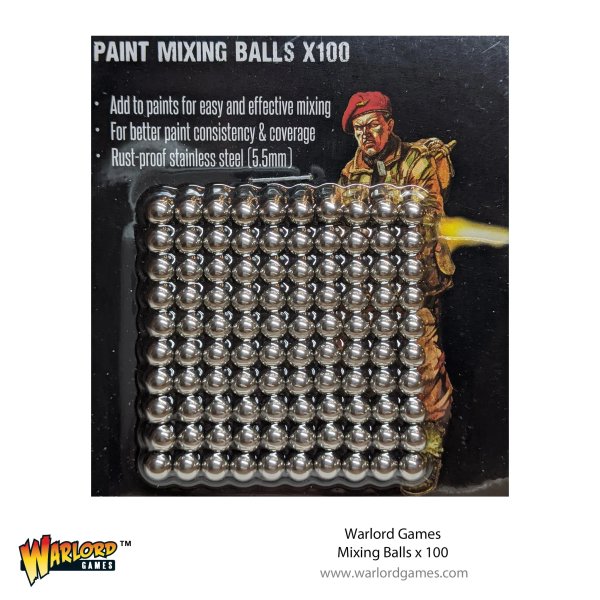 Warlord Mixing Balls (100) Sekoituspallot maalipurkkiin