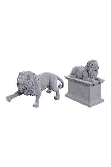WizKids Deep Cuts Miniatures Unpainted Miniatures 2-Pack Stone Lion