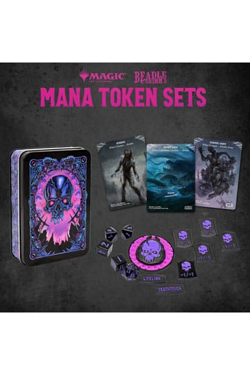 Magic the Gathering Dice and Token Pack Black Mana-Tokenisetti