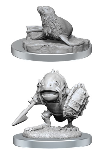 D&D Nolzur's Marvelous Miniatures Unpainted Miniatures Locathah & Seal