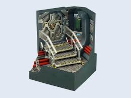 Micro art Studio Sci-fi Diorama (portaikko)